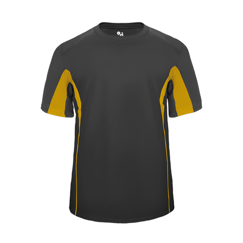 Badger Sport Drive Tee (414700-023404), Color 'Graphite/Gold'